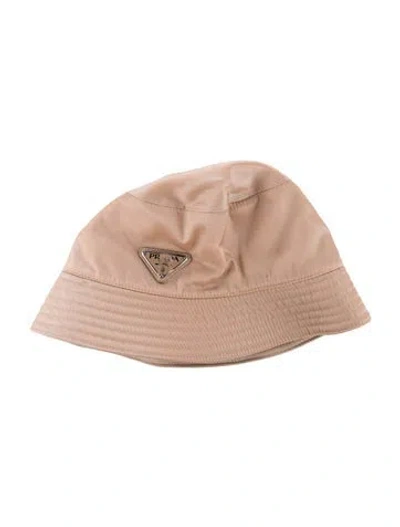 Pre-owned Prada Nylon Bucket Hat In Brown