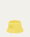 Prada Nylon Bucket Hat In Giallo