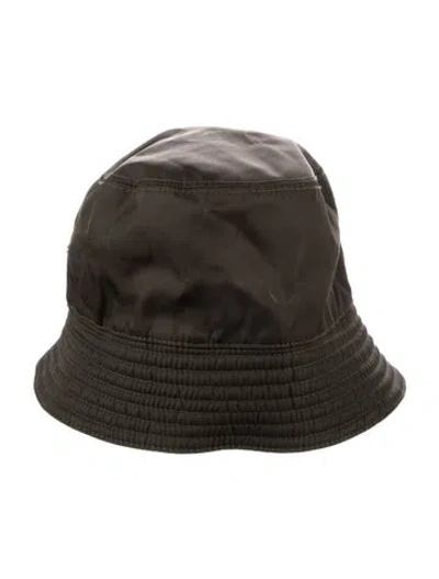Pre-owned Prada Nylon Bucket Hat In Green
