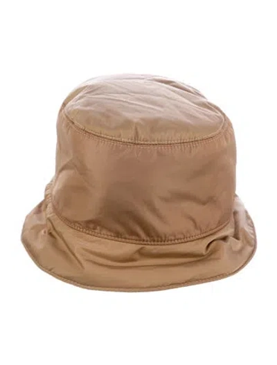 Pre-owned Prada Nylon Bucket Hat In Neutral