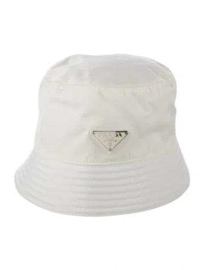Pre-owned Prada Nylon Bucket Hat In Neutral