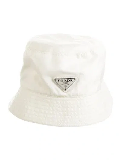 Pre-owned Prada Nylon Bucket Hat In Neutrals