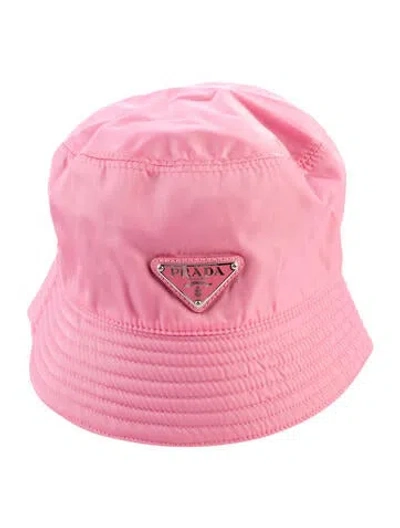 Pre-owned Prada Nylon Bucket Hat In Pink