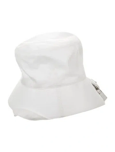Pre-owned Prada Nylon Bucket Hat In White