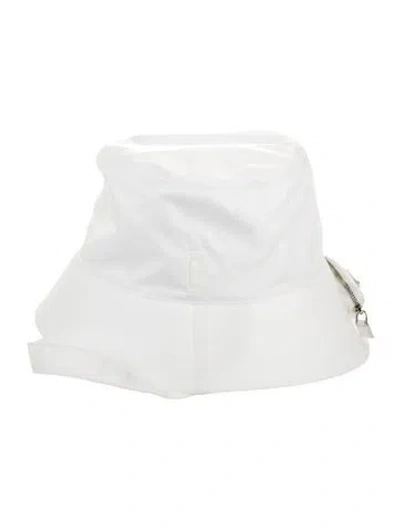 Pre-owned Prada Nylon Bucket Hat In White