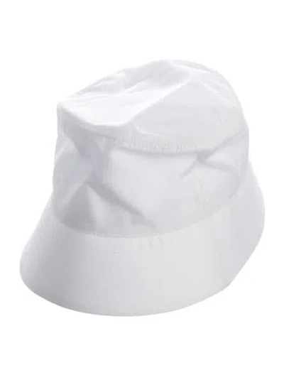 Pre-owned Prada Nylon Bucket Hat In White