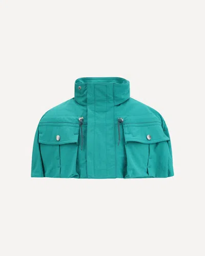 Prada Nylon Cape In Light Blue