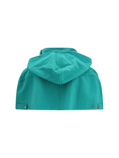 Prada Nylon Cape In Gray