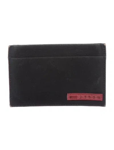 Pre-owned Prada Nylon Card Holder In Black