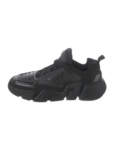 Pre-owned Prada Nylon Chunky Sneakers In Black