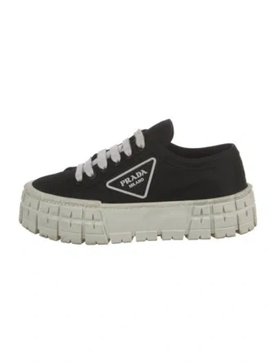 Pre-owned Prada Nylon Chunky Sneakers In Black
