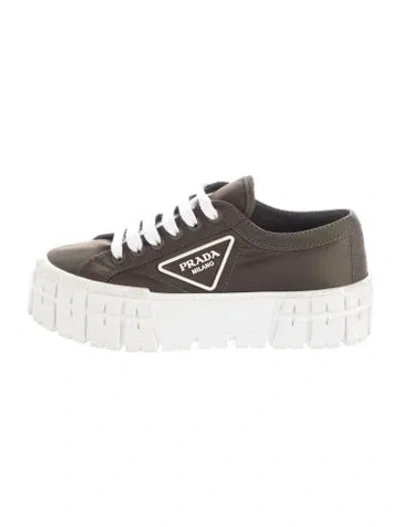 Pre-owned Prada Nylon Chunky Sneakers In Grey