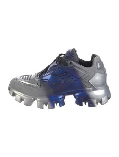 Pre-owned Prada Nylon Chunky Sneakers In Grey