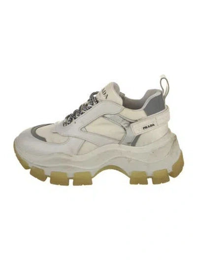 Pre-owned Prada Nylon Chunky Sneakers In Neutral