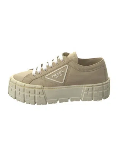 Pre-owned Prada Nylon Chunky Sneakers In Neutral