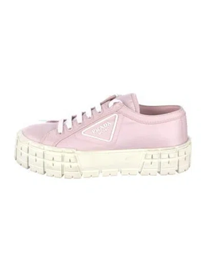 Pre-owned Prada Nylon Chunky Sneakers In Pink