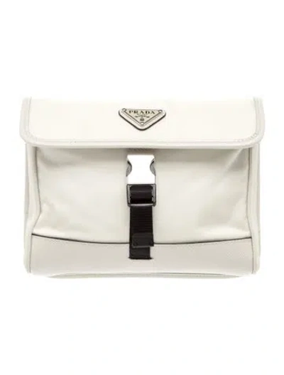 Pre-owned Prada Nylon Clutch In Neutrals