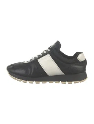 Pre-owned Prada Nylon Colorblock Pattern Athletic Sneakers In Black