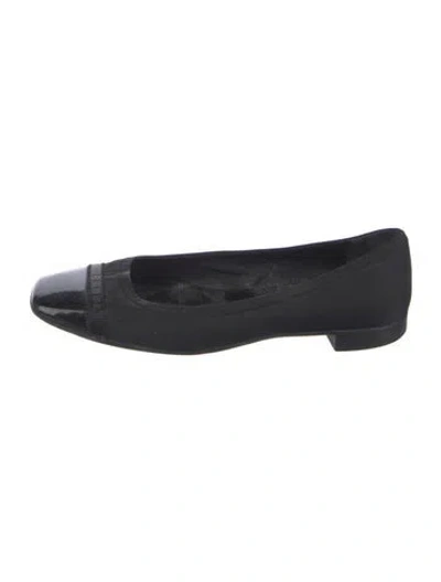 Pre-owned Prada Nylon Colorblock Pattern Flats In Black