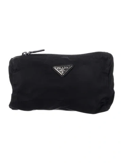 Pre-owned Prada Nylon Cosmetic Pouch In Black