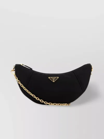 PRADA NYLON DEMI-LUNE SHOULDER BAG