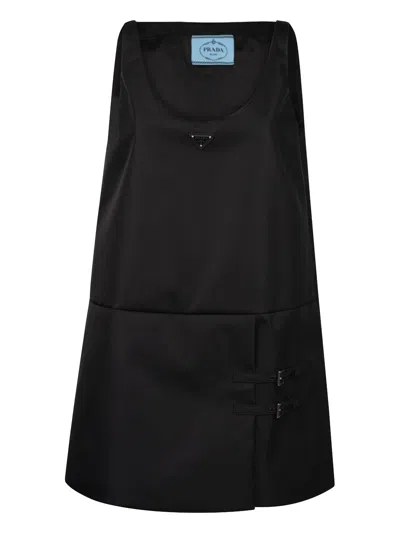 Prada Nylon Dress In Black