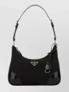 Prada Nylon Edition 2002 Bag With Leather Handle And Logo Accessory In Black