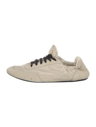 Pre-owned Prada Nylon Flats In Neutrals