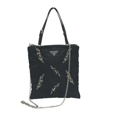 Pre-owned Prada Nylon Handbag Shoulder Bag () In Black