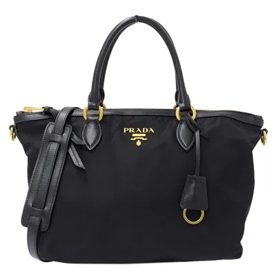 Pre-owned Prada Nylon Handbag Shoulder Bag Tote Bag () In Black