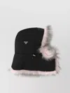 Prada Black Re-nylon Hat In Black
