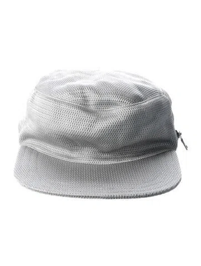 Pre-owned Prada Nylon Hat In Silver