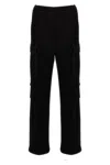Prada Men Nylon Insert Cargo Joggers In Black