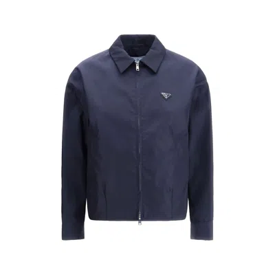 Prada Nylon Jacket In Blue
