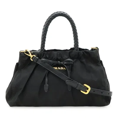 Pre-owned Prada Nylon Leather Handbag Shoulder Bag () In Multi