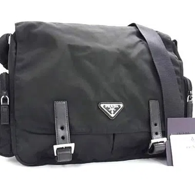 Pre-owned Prada Nylon Leather Messenger Bag Shoulder Bag () In Multi