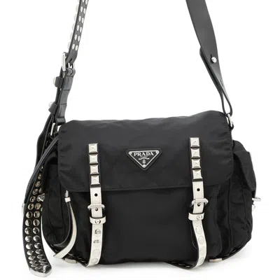 Pre-owned Prada Nylon Leather Shoulder Bag () In Multi