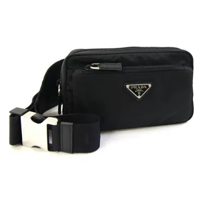 Pre-owned Prada Nylon Leather Sling Bag () In Black