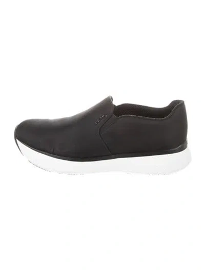 Pre-owned Prada Nylon Mesh Accents Sneakers In Black