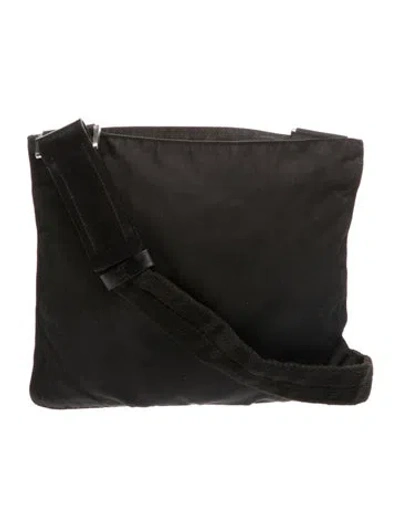 Pre-owned Prada Nylon Messenger Bag In Black