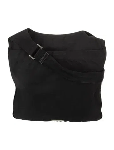 Pre-owned Prada Nylon Messenger Bag In Black