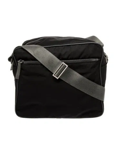 Pre-owned Prada Nylon Messenger Bag In Black