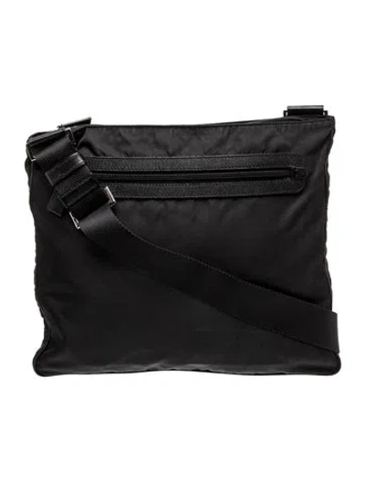 Pre-owned Prada Nylon Messenger Bag In Black