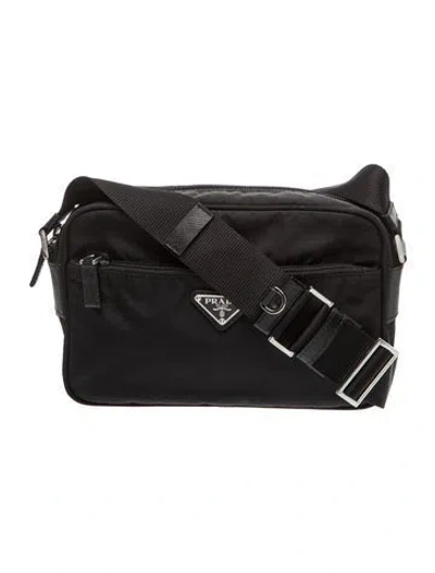 Pre-owned Prada Nylon Messenger Bag In Black