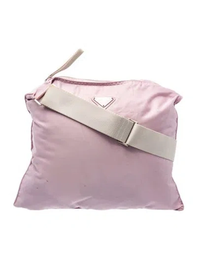 Pre-owned Prada Nylon Messenger Bag In Pink