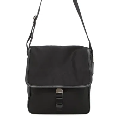Pre-owned Prada Nylon Messenger Bag Shoulder Bag () In Black