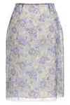 Prada Nylon Midi Skirt Skirts Multicolor