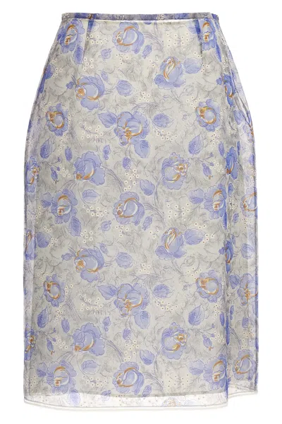 Prada Nylon Midi Skirt