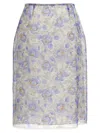 Prada Nylon Midi Skirt Skirts Multicolor