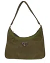 Prada Nylon Mini Handbag (authentic Pre-loved) In Green